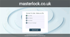 Desktop Screenshot of masterlock.co.uk