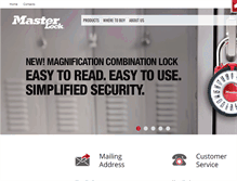 Tablet Screenshot of masterlock.com.au