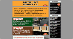 Desktop Screenshot of masterlock.com.ve
